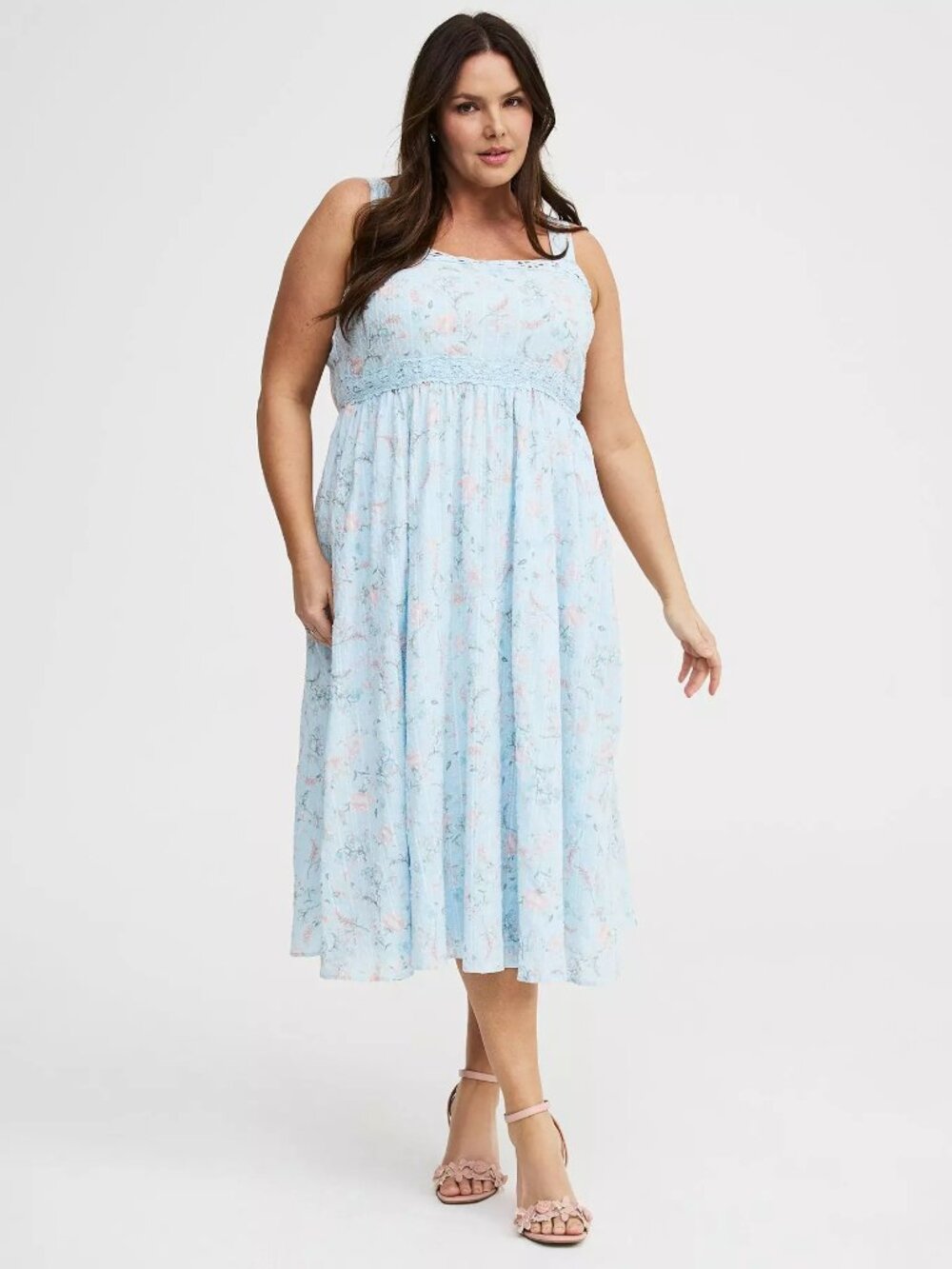 NWT Torrid Square Neck Tea Length Dress